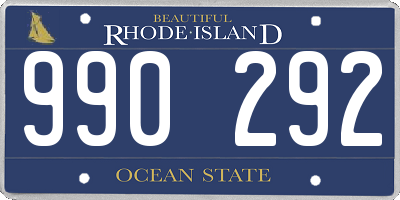 RI license plate 990292