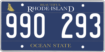 RI license plate 990293