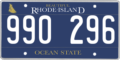 RI license plate 990296