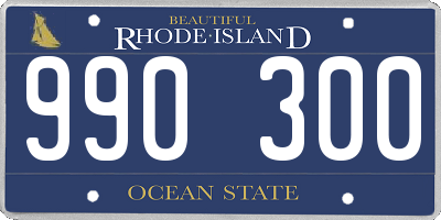 RI license plate 990300