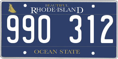 RI license plate 990312