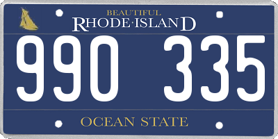 RI license plate 990335