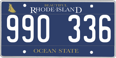 RI license plate 990336