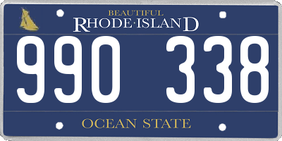 RI license plate 990338