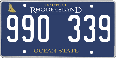 RI license plate 990339