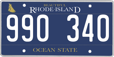 RI license plate 990340