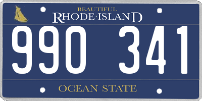 RI license plate 990341