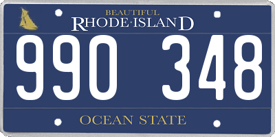 RI license plate 990348