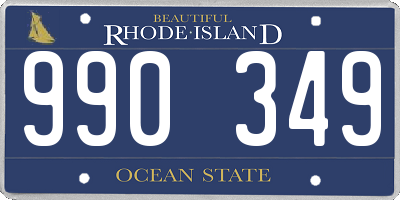 RI license plate 990349