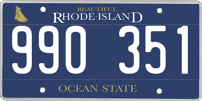 RI license plate 990351