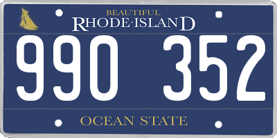 RI license plate 990352