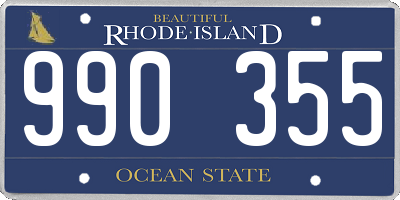 RI license plate 990355