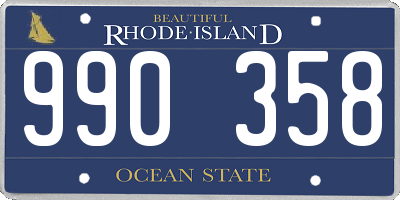 RI license plate 990358