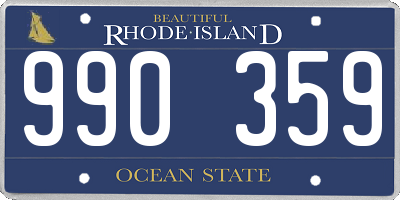 RI license plate 990359