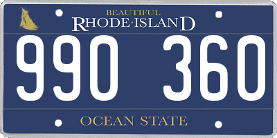 RI license plate 990360