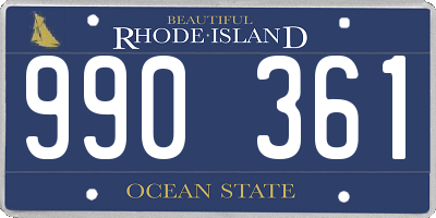 RI license plate 990361