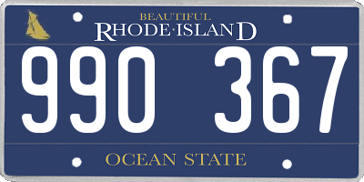 RI license plate 990367