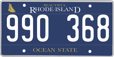 RI license plate 990368