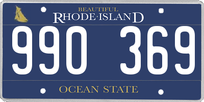 RI license plate 990369