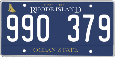 RI license plate 990379