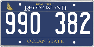 RI license plate 990382