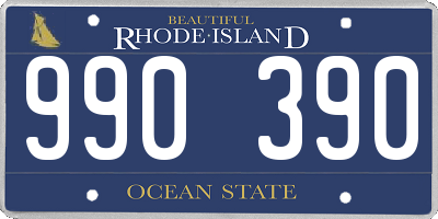 RI license plate 990390