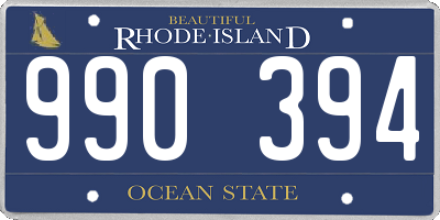 RI license plate 990394