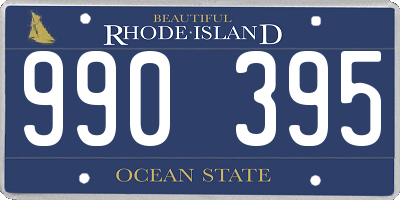 RI license plate 990395