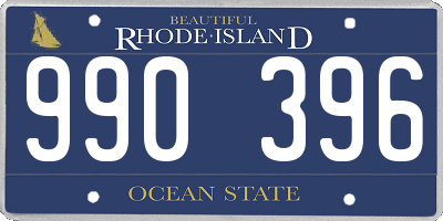 RI license plate 990396