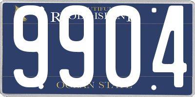 RI license plate 9904
