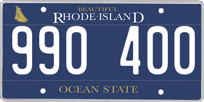 RI license plate 990400