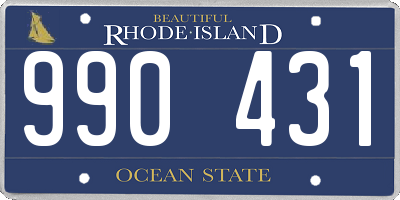 RI license plate 990431