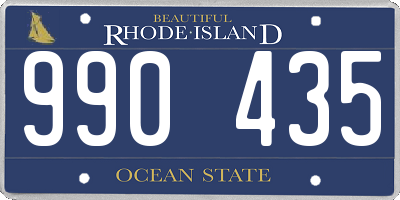 RI license plate 990435