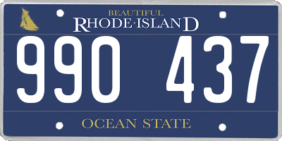 RI license plate 990437