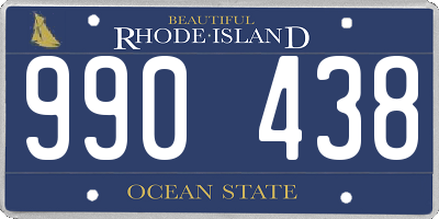 RI license plate 990438