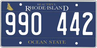 RI license plate 990442