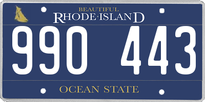 RI license plate 990443