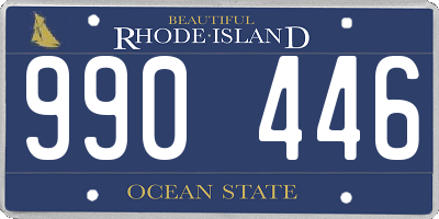 RI license plate 990446