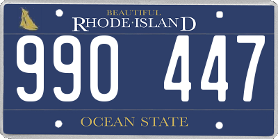 RI license plate 990447