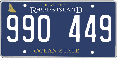 RI license plate 990449