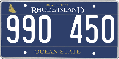 RI license plate 990450
