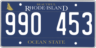 RI license plate 990453