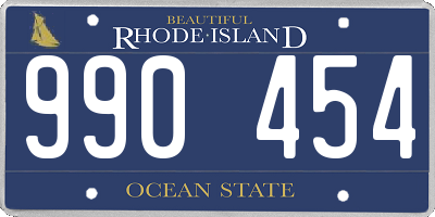 RI license plate 990454