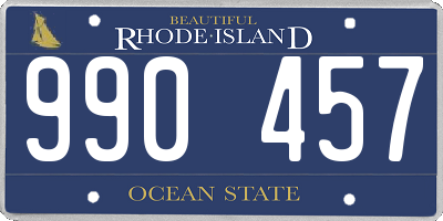 RI license plate 990457