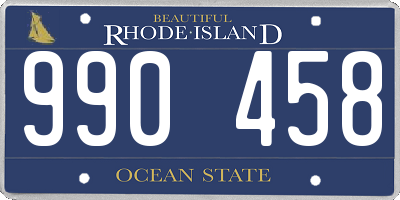 RI license plate 990458