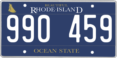 RI license plate 990459