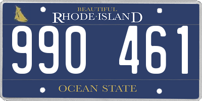 RI license plate 990461