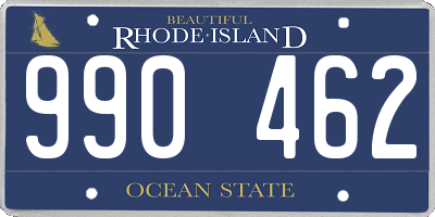 RI license plate 990462