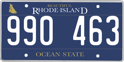 RI license plate 990463