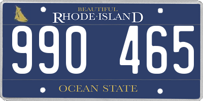 RI license plate 990465